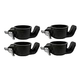 Scrim King Universal Scrim Clamp Compatible with Tripod Lighting & Speaker Stands for Event Decor & Stage Use - Durable Strong Grip Setup, Easy Install & Lightweight Accessory - Black - Pack of 4
