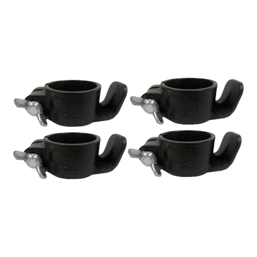 Scrim King Universal Scrim Clamp Compatible with Tripod Lighting & Speaker Stands for Event Decor & Stage Use - Durable Strong Grip Setup, Easy Install & Lightweight Accessory - Black - Pack of 4