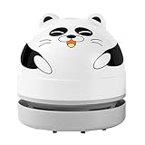 Mini Desktop Vacuum Cleaner,Cordless & Portable,Dust & Crumb Sweeper,Cute Cartoon Panda,USB,Easy to Remove Dust/Hair/Pet Hair/Crumbs on Desktop/Table/Keyboard/Sofa and etc,Lightweight Design