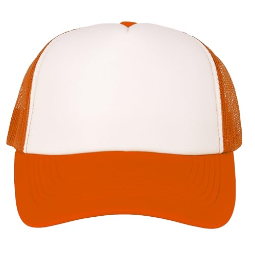 Image of Gelante 12 Pcs Sublimation Blank Trucker Hats - 5 Panel Mesh Snapback Baseball Cap Bulk