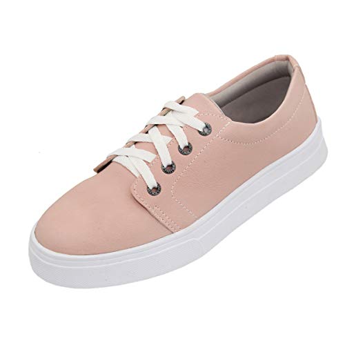 Tênis Sapatenis Casual Feminino Rosa Selten 36, Rosa