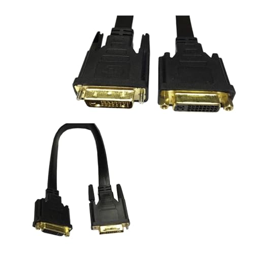 90 Degree Elbow DVI 24+1 Male Female Extension Cable Computer M>oni>tor High-Definition Connection DVI-D-I(A 30cm)
