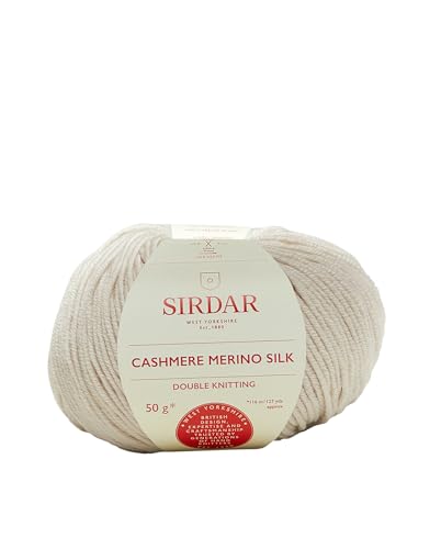 Sirdar Cashmere Merino Silk DK Double Knitting, Mother of Pearl (408), 50g, DK (50g)