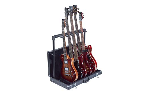 Stand multiple 5 guitares, case inc. - Les Beatles, Paul McCartney, John Lennon, RIngo Starr, George Harrison Stand multiple 5 guitares, case inc.