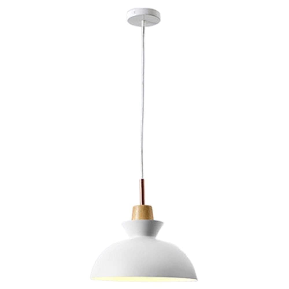 Lámpara de araña moderna de metal y madera para techo de comedor 6