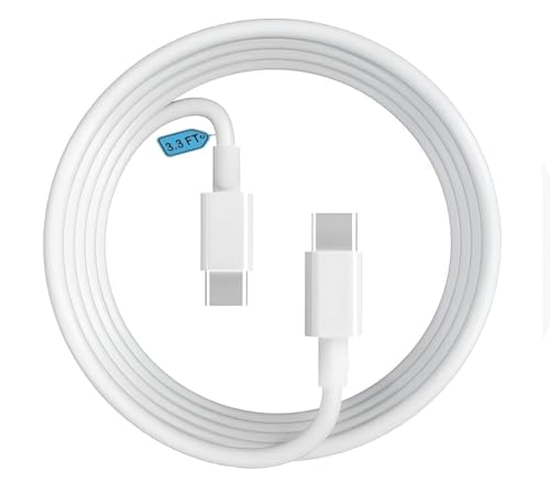 Image of Samsung 25W Original Type C to C 3.3 FT Fast Charging USB C Cable High-Speed & Data Transfer Compatible with Samsung Galaxy M15,F15,A15,A14,M14,F14,M34,F34,A34,A54,S21 Fe 5G,S22,S23 Type-C Cord,White