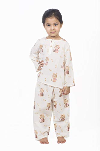 Image of Cotton Night Suit for Boys & Girls | Pajama Sets | Baby Top & Pant | Kids Dress | Printed Night Dress | Sleepwear Suit | P-3