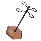 Solución moderna de almacenamiento de copas de vino con base de metal estable y soportes de vidrio resistentes