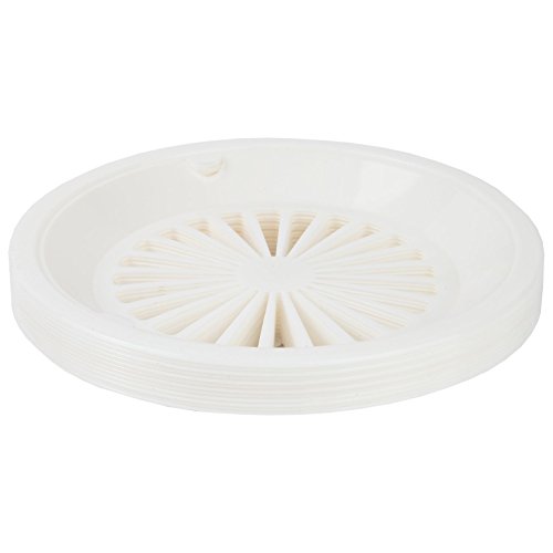 Trenton Gifts 10-Inch Reusable Plastic Paper Plate Holders, Picnic Supplies (12 Set - White) #TOP4