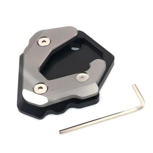 Patin béquille moto Benelli Leoncino évite la chute sur sol meuble avec support élargi gris