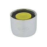 Neoperl 10 4100 5 Standard Flow PCA Care Female Aerator, Regular, 2.2 GPM, Screenless Cascade, Laminar, Yellow Dome, 55/64