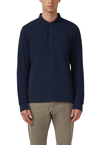 s.Oliver Langarm-Poloshirt aus Baumwoll-Piqué mit Bündchen