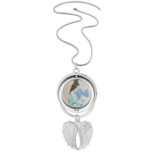Collier ailes d'ange et fleur de lys, pendentif de haute précision artistique
