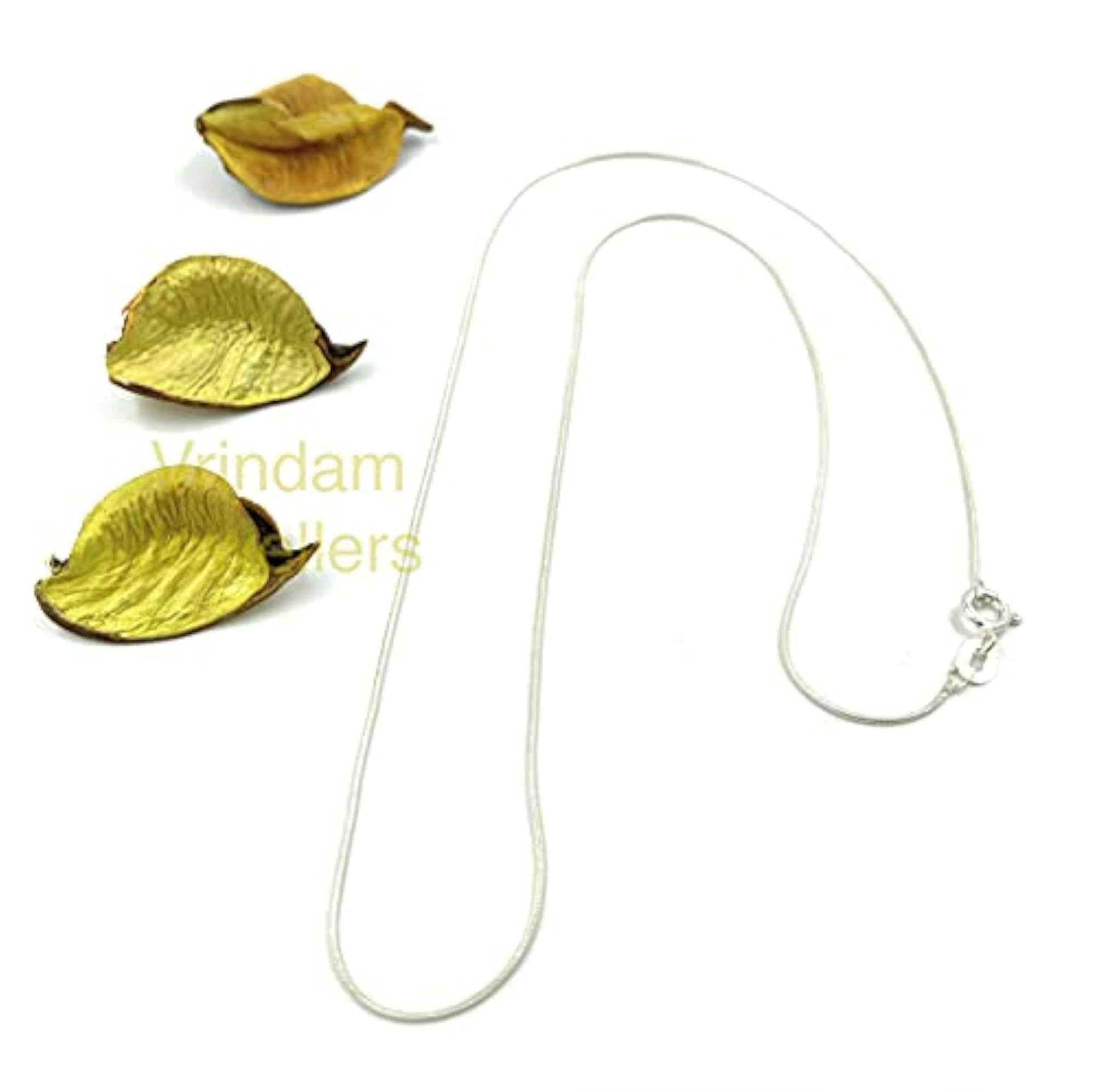 925 Sterling Silver Plain Snake Chain Necklace, Unisex