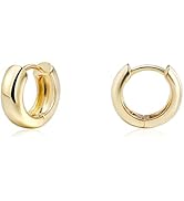 CONRAN KREMIX Small Thick Gold Chunky Hoop Earrings Lightweight Huggie Hoops For Women Girls…