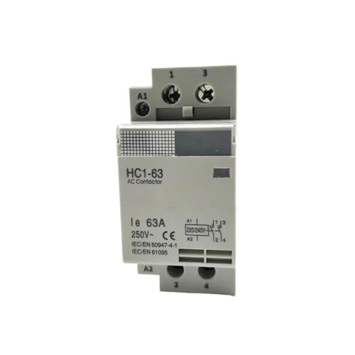 Contacteur AC 2 pôles 63A avec coupure automatique haute performance pour rail DIN
