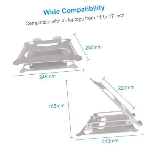 Soporte ajustable para laptop en aluminio STOBOK miniatura 2
