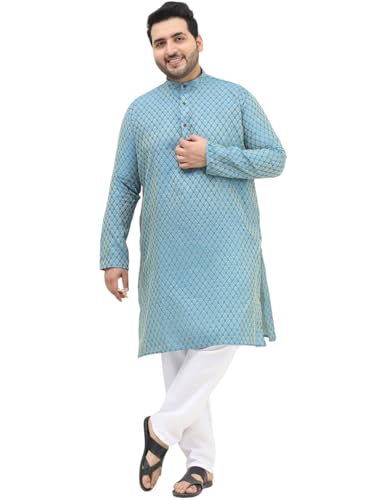 Image of SOJANYA PLUS (Since 1958) Men's Jacquard Silk Self design Kurta & Off-White Pyjama Set