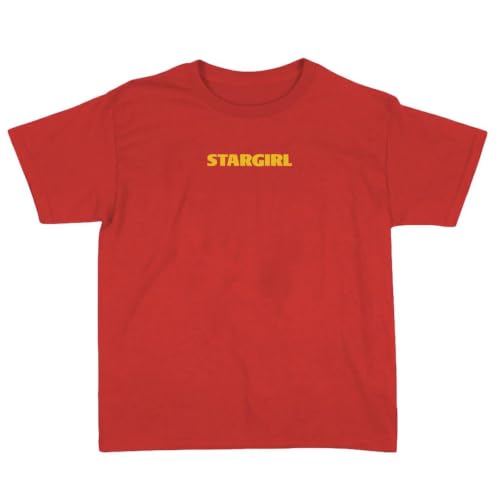 Image of Adults Unisex Red Gig Tee Bold Yellow Text Print T-Shirt X-Large