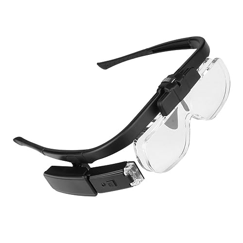 FOMIYES 1Set Head Mounted LED Magnifying Glass for Reading Magnifier with Dual LED Lights Ergonomic Design for Seniors Crafts and Repair Work