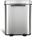 Ninestars DZT-70-11R Automatic Touchless Motion Sensor Semi-Round Trash Can/Recycler, 18.5 Gal. 70 L., Stainless Steel