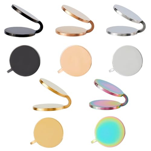 5 Pairs 12mm Pressure Earrings for Keloids 5 Colors Stainless Steel Non-pierced Earrings Round Compression Earring Adjustable Clip Earring for Women Men Ladies