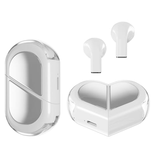 Image of Heart Wireless Earbuds for Girls Kids, Cute Small Mini Tiny Invisible Earbuds Wireless Bluetooth for Small Ears Canals Women Rose Gold Kawai Blue Tooth Ear Buds for iPhone Android