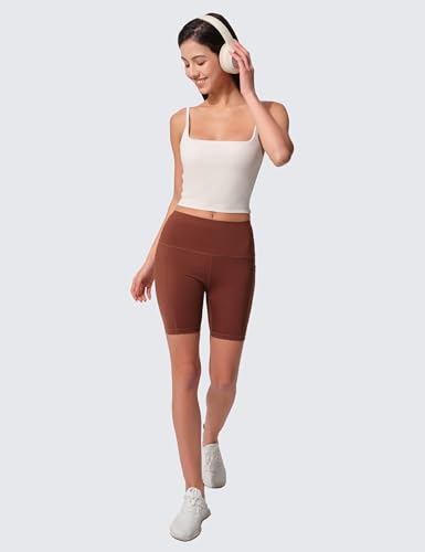 Image of Womens Scoop Neck Longline Sports Bra U Back Adjustable Strap Double Lined Workout Crop Tank Top with Built in Pads