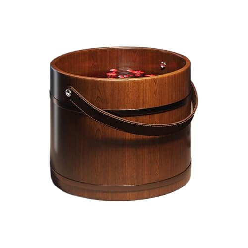 Cubo de baño de madera para pies, lavabo relajante natural, bañera de madera para remojo de pies, para personas mayores, mujeres, hombres, padre, madre, papá, mamá