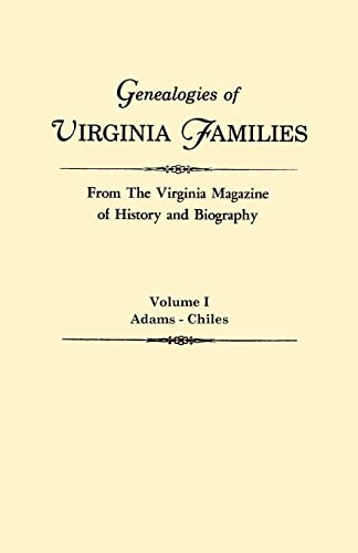 Genealogies of Virginia Families from the Virgi... 0806309113 Book Cover