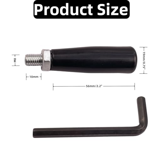 Image of Clamping Handle Screw Knobs Revolving Handle Tapered Grip M8 - for Woodworking Machine /Lathe Machine /Milling Machine etc, Industry Equipment (2 Sets)