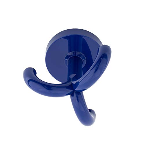 Gedotec Garderobenhaken Kinder Dreifachhaken Kunststoff RAL 5002 - ultramarin-blau | KITA | Unterbauhaken Decke mit 3-fach Aufhänger | MADE IN GERMANY | 1 Stück - Kleiderhaken drehbar zum Schrauben