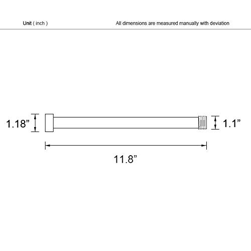 12-Inch Sliver Polish Chrome Pipe Extension Tube Commercial Professional Pipe Extender #TOP3