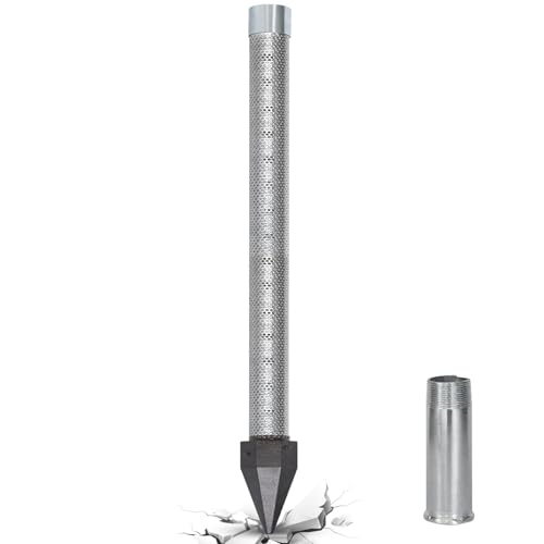 Well Drive Point,1-1/4 Stainless Steel Drive Point Well Kit, Heavy Duty Shallow Well Drilling Kit...