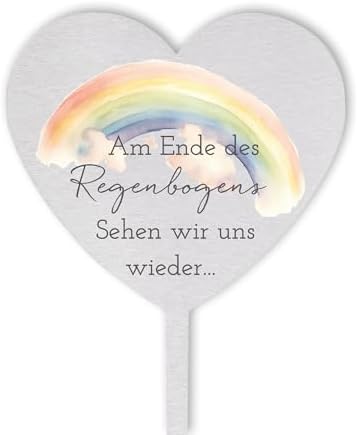 Cosswe Grabstecker Edelstahl Herz - Grabschmuck Mit Spruch 28x12 Cm