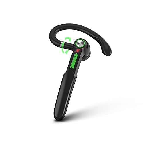 Mosonnytee Headphones Wireless Bluetooth Earpiece For Cell Phone Single Ear Phone Bluetooth Earpiece With Microphone Lightweight Earhook Handsfree Bluetooth Earpiece For Android 7-Hrs Usage (Green) #TOP5