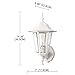 GRUENLICH Outdoor Wall Lantern, Wall Sconce as Porch Lighting Fixture with E26 Medium Base, Aluminum Housing Plus Glass, Water-Proof Rated, Bulb Not Included, White Finish, 2 Pack