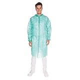 PP-Besucherkittel, Top-Vlies-Patientenkittel, feste Qualität, Klettverschluss, Farbe:grün, Größe:XXL