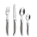 Produktbild LOU LAGUIOLE TRADITION Steakmesser Besteck Set 24-teilig | Steakbesteck mit Tradition und Stil | Griffe in Taupe | Wellenschliff Messer | Grillbesteck Set | Scharfe Messer | Besteck Set 6 Personen