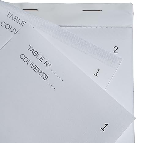 Exacompta - Ref. 96203E – 1 Block Maitre d’hôtel 50 selbstdurchschreibende Blätter in Duplikat nummeriert – Größe 9,6 x 17 cm