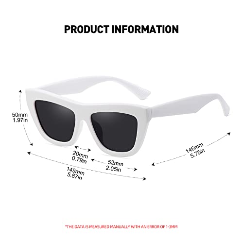 Trendy Square Cat Eye Sunglasses for Women Retro Vintage Cateye Frame Sun Glasses UV400 Protection4