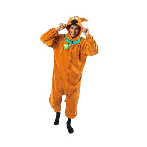 Bioworld Scooby Doo Adult Onesie Costume Kigurumi Union Suit With Hood-XL