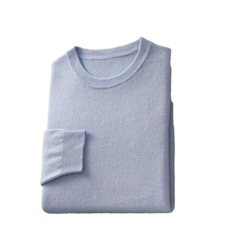 Disimlarl Men Solid Knit Sweater Pullover Crew Neck Long Sleeve Jumpers Wool Knit Slim Fit for Business