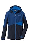 killtec Jungen Softshelljacke/Outdoorjacke mit Kapuze KOS 142 BYS SFTSHLL JCKT, blau, 140, 44087 000