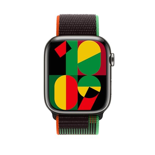 Image of Apple Watch Band - Sport Loop (45mm) - Black Unity - Regular