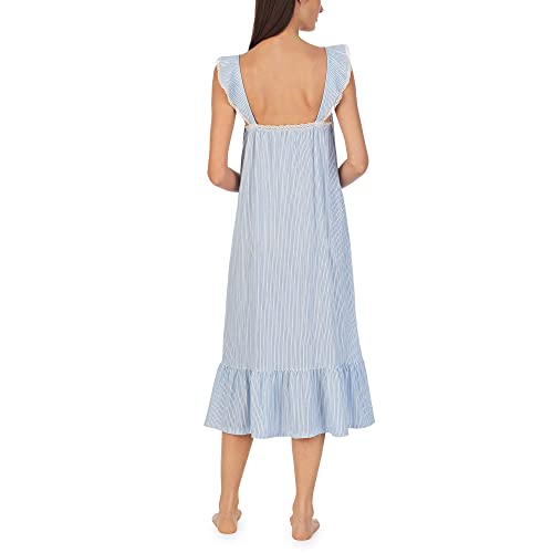 Lauren Ralph Lauren Sleeveless Maxi Gown Blue Stripe Md (Us 8-10) #TOP1