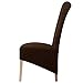 LANSHENG Stuhlhussen 6 Stück Elastische Moderne Beschützer Stuhlhussen,Haus Esszimmer Moderne Hochzeit Bouquet, Hotel, Restaurant Dekor,Elastic Spannbezug,pflegeleicht und langlebig Universal -Kaffee