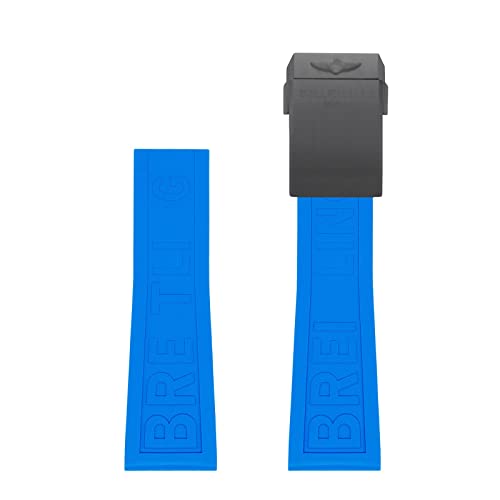 Bracelet montre caoutchouc 22mm étanche noir interchangeable avec boucle ardillon