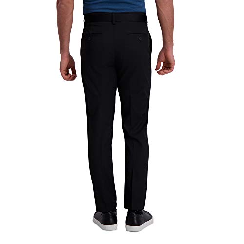 Haggar Men's Cool Right Performance Flex Solid Slim Fit Flat Front Pant3
