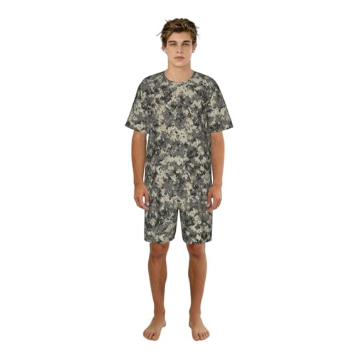 Pyjama camouflage homme ensemble élégant de nuit et vêtement de détente d'intérieur